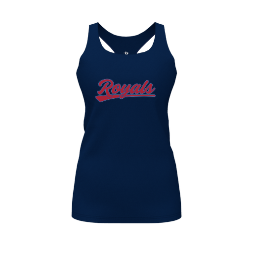 [CUS-DFW-RCBK-PER-NVY-FYS-LOGO2] Racerback Tank Top (Female Youth S, Navy, Logo 2)