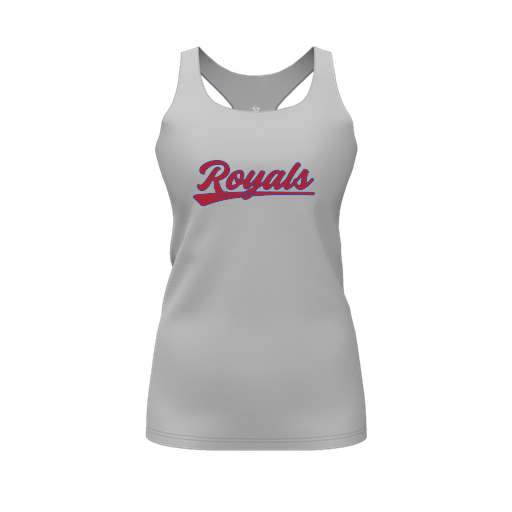 [CUS-DFW-RCBK-PER-GRY-FYS-LOGO2] Racerback Tank Top (Female Youth S, Gray, Logo 2)