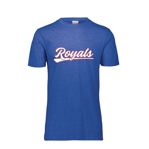 [FTSCUBRY-YS-LOGO1] Decker Youth Tri-Blend T-Shirt - Short Sleeve (Youth S, Royal, Logo 1)