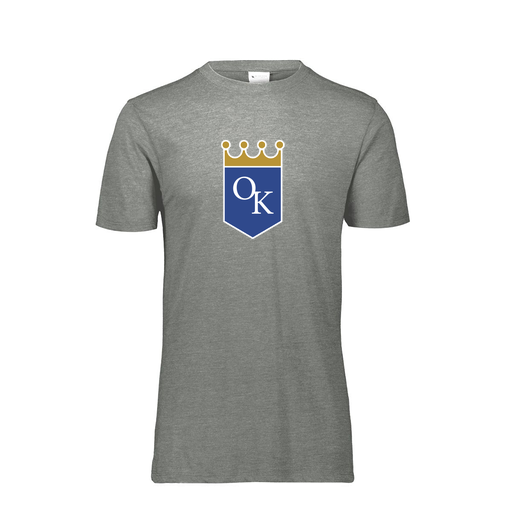 [FTSCUBGY-YS-LOGO3] Decker Youth Tri-Blend T-Shirt - Short Sleeve (Youth S, Gray, Logo 3)