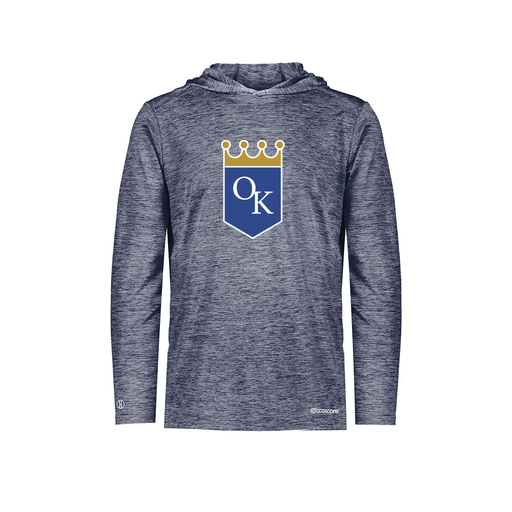 [FOLHCGNV-AS-LOGO3] Decker Men's Charge Hoodie (Adult S, Navy, Logo 3)