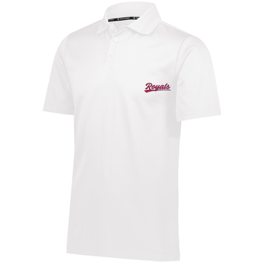 [222568.005.S-LOGO2] Men's Prism Polo (Adult S, White, Logo 2)