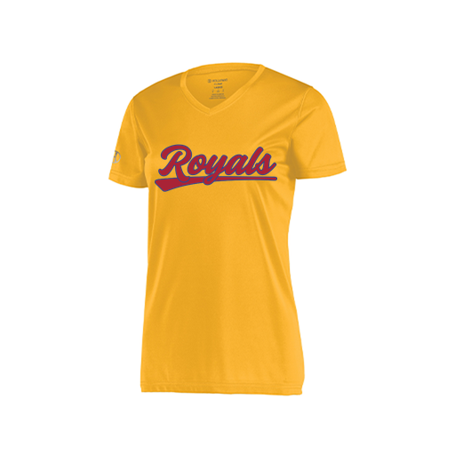 [222820.023.S-LOGO2] Ladies Movement Dri Fit Shirt (Female Adult S, Athletic Gold, Logo 2)